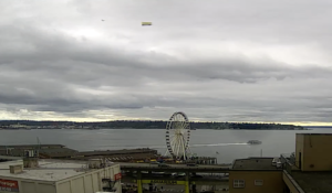 Seattle Waterfront Webcam SWW Flying Billboard 08 02 2018