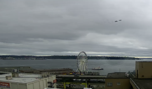 Seattle Waterfront Webcam SWW Two Blue Angels 08 02 2018